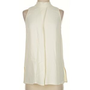 Theory Talniza Cream Drape Mock Sleeveless Women's Top Size Small